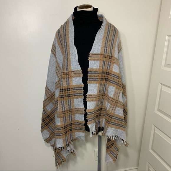 Lancioni 1973 Artisanal Classic Neutral Woven Wool Blend Textured Wraps Scarf - Picture 4 of 9